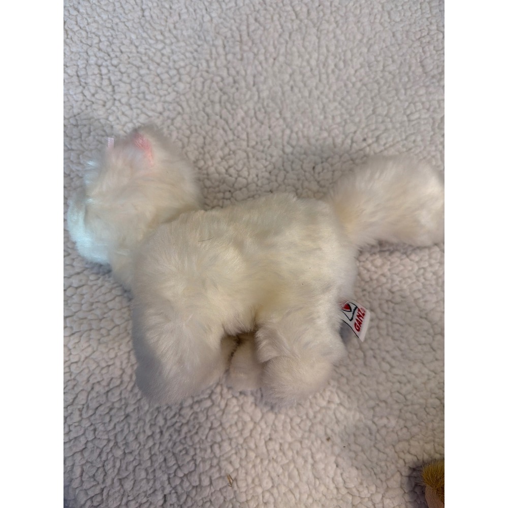Ganz Webkinz Lil Kinz White Persian Cat Plush Stuffed Animal Toy Pink Nose HM405